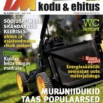 a magazine cover with a lawn mower